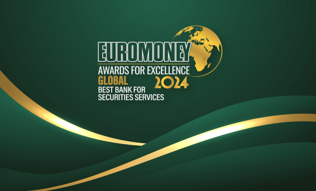 Euromoney Award banner - Best Bank for Securities Services