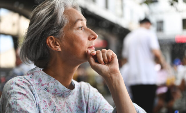 Close up portrait of mature woman.